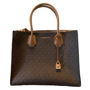 Michael Kors Mercer Kors Studio Large Convertible Tote Brown Monogram